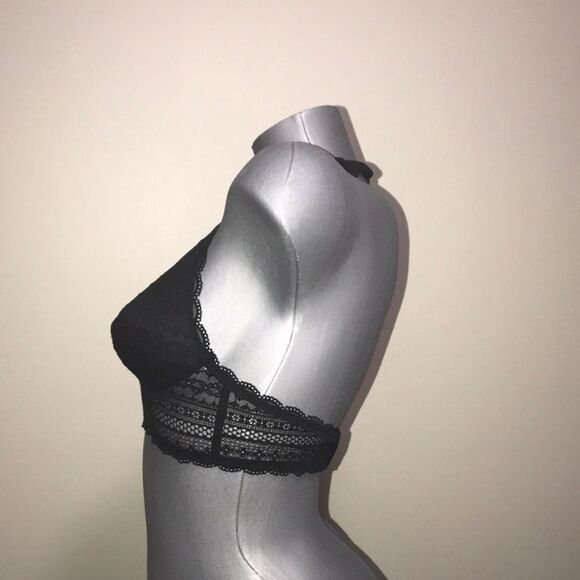 Victorias Secret Unlined Halter Wireless Lace Bralette Bra Small. NWT - Picture 5 of 7